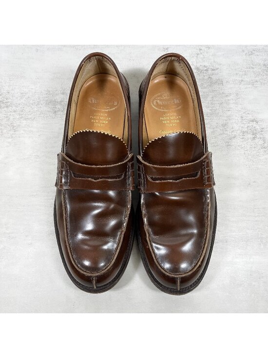 Church\'s Tunbridge Penny Loafers - Men\'s Size UK 8.5 / US 9.5 G Wide - Brown main image 9